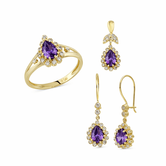 Altın Mor Damla Takım