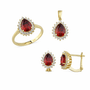 Altın Damla Bordo Üçlü Takım