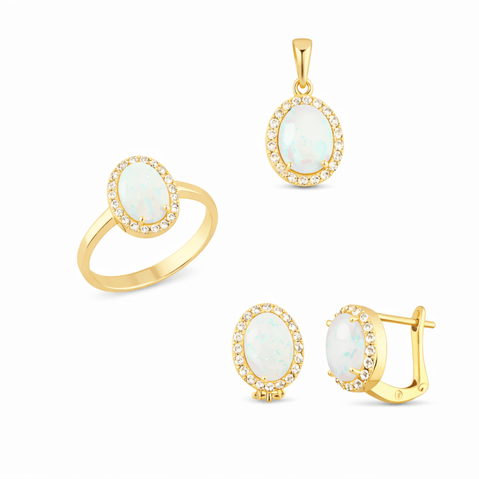 Ufak Taşlı Opal Takım