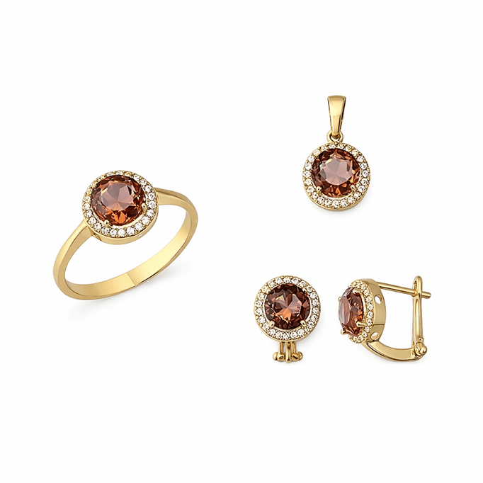 Altın Zultanite Üçlü Set