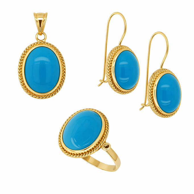 Firuze Taş Takım Örgü Motif