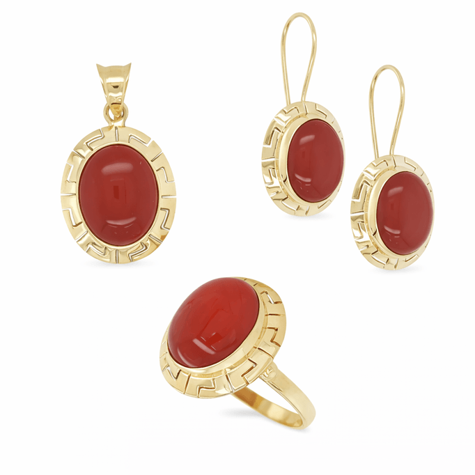 Akik Taş Oval Takım