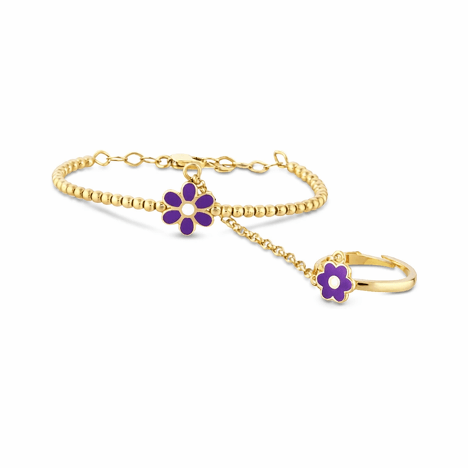 Mor Papatya Şahmeran Bileklik