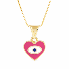 Pembe Kalp Çocuk Kolyesi