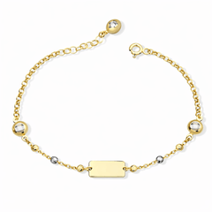 Altın Bileklik Plakalı