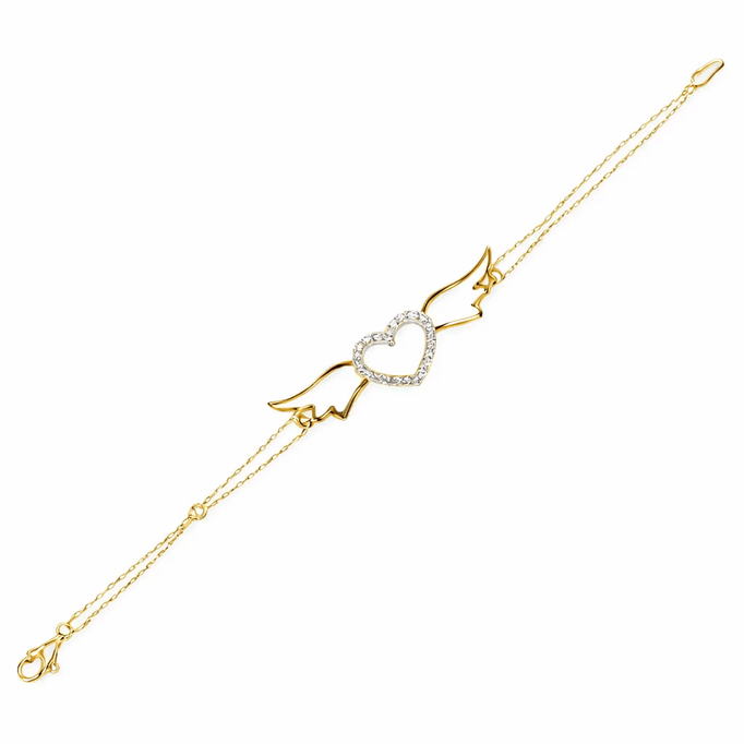 Kanatları olan Kalp  Bileklik