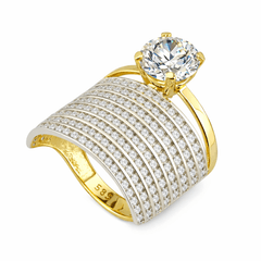 Sekiz Sıralı Tektaş Alyans