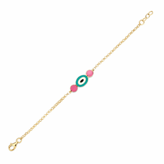 Yuvarlak Mavi Pembe Çocuk Künye