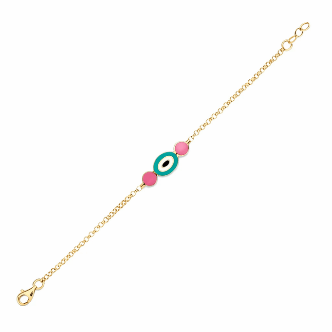 Yuvarlak Mavi Pembe Çocuk Künye