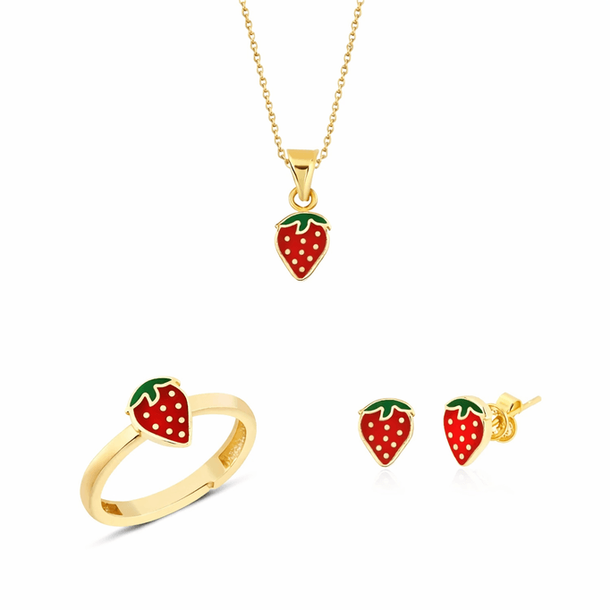 Altın Mineli Çocuk Takımı Çilek Kırmızı