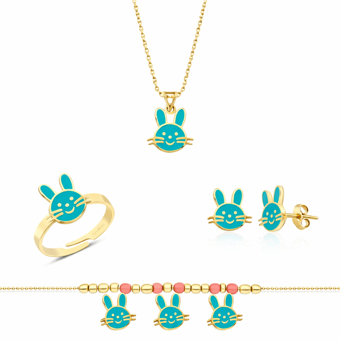 Altın Mineli Çocuk Takımı Tavşan Turkuaz