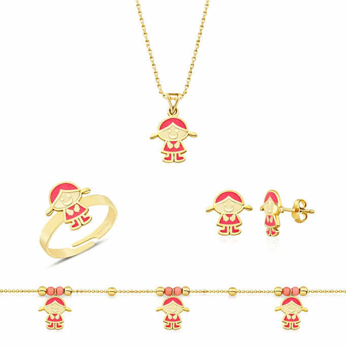 Altın Mineli Çocuk Takımı Kız Pembe