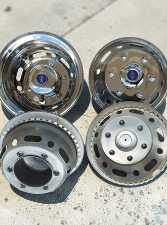 16 inch simulatör jant kapak arka çift teker araçlar için 4 Adet set 