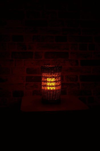 Dekoratif Alevli Abajur