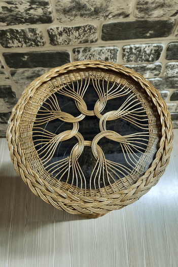 BAMBU RATTAN KAİDELİ-RETRO SEHPA
