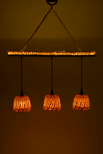 Bambu El Yapımı 3'lü Stand Taçlı Avize