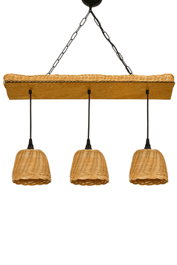 Bambu El Yapımı 3'lü Stand Taçlı Avize