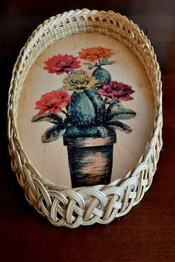 Bambu Oval Dekoratif Servis Tepsisi 