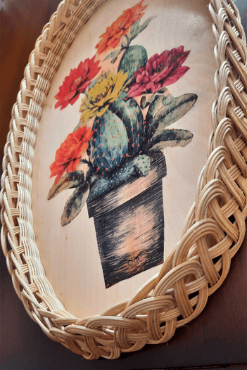 Bambu Oval Dekoratif Servis Tepsisi 