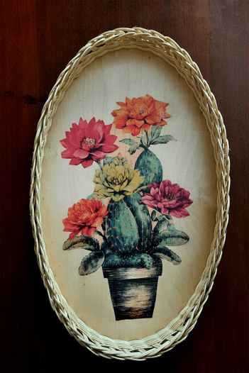 Bambu Oval Dekoratif Servis Tepsisi 