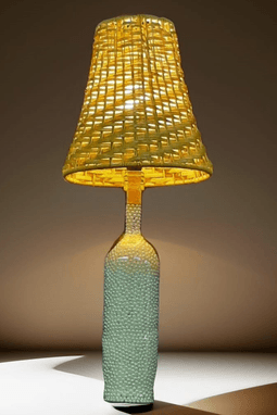 İnci Kaideli Bambu Abajur