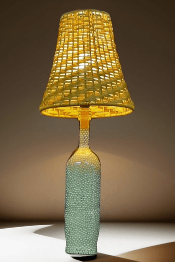 İnci Kaideli Bambu Abajur