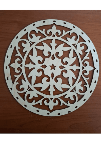 25 cm YUVARLAK YILDIZ KESİMLİ DESENLİ TABAN 
