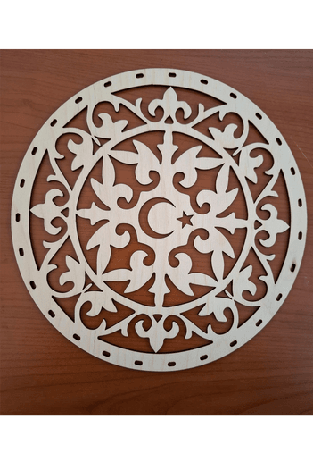 25 cm YUVARLAK AYYILDIZ KESİMLİ DESENLİ TABAN 