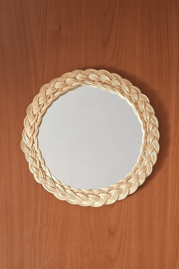 Bambu Yuvarlak Ayna 30 cm