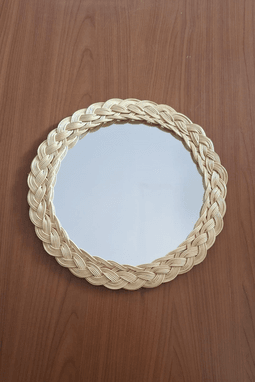 Bambu Yuvarlak Ayna 30 cm