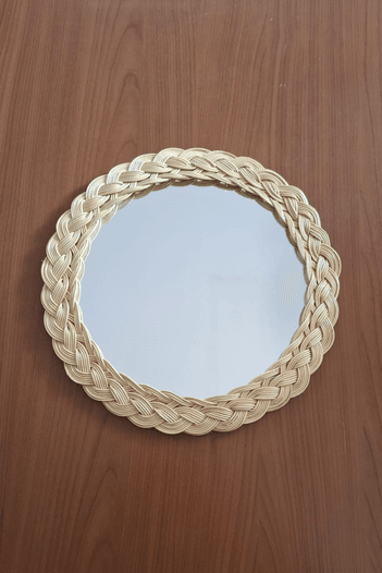 Bambu Yuvarlak Ayna 30 cm