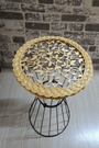 BAMBU-RATTAN RETRO AHŞAP DESENLİ SEHPA
