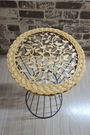 BAMBU-RATTAN RETRO AHŞAP DESENLİ SEHPA