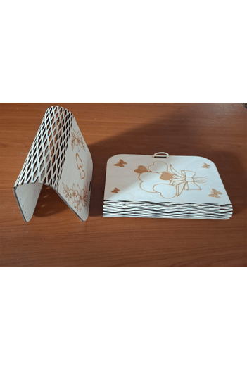 Ahşap Kalpli Hediye Kutusu Tabanı ( 36X21 cm )