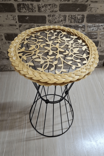 36 cm YUVARLAK ÇİÇEK DESEN KESİMLİ TABAN 