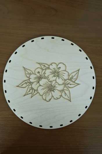 YUVARLAK ÇİÇEKLİ TEPSİ TABANI.23 CM CAP