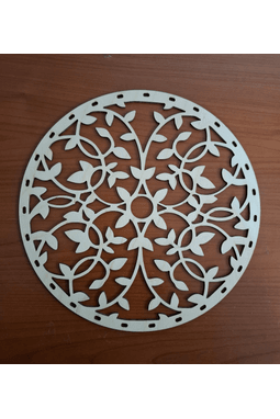 64 cm YUVARLAK ÇİÇEK KESİMLİ DESENLİ TABAN 