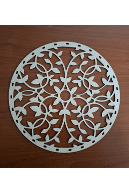 44 cm YUVARLAK ÇİÇEK DESEN KESİMLİ TABAN 