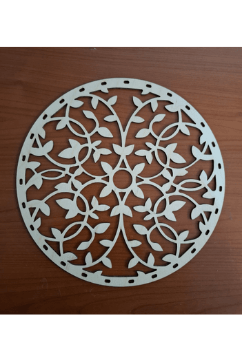 44 cm YUVARLAK ÇİÇEK DESEN KESİMLİ TABAN 