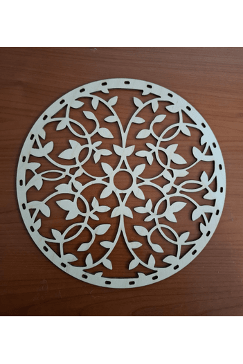 44 cm YUVARLAK ÇİÇEK DESEN KESİMLİ TABAN 