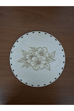 YUVARLAK ÇİÇEKLİ TEPSİ TABANI.30 CM CAP