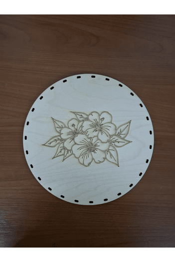 YUVARLAK ÇİÇEKLİ TEPSİ TABANI.30 CM CAP