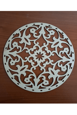 40 cm YUVARLAK PAPATYA KESİMLİ DESENLİ TABAN 
