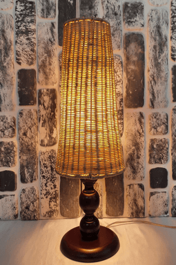 El yapımı Bambu Konik Abajur