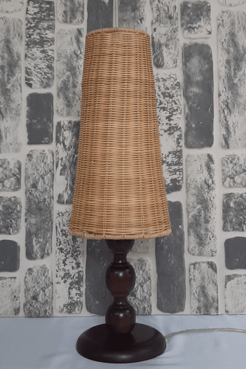 El yapımı Bambu Konik Abajur