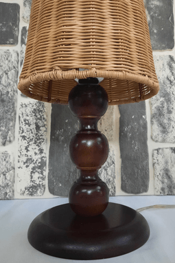 El yapımı Bambu Konik Abajur