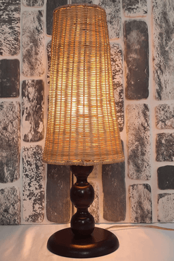 El yapımı Bambu Konik Abajur