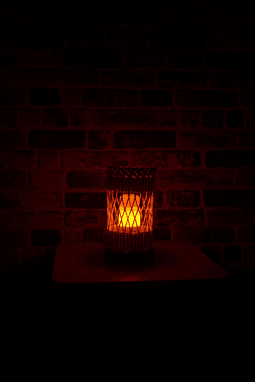 Özel Tasarım El Yapımı ALEVLİ Abajur