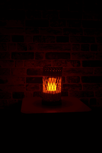 Özel Tasarım El Yapımı ALEVLİ Abajur