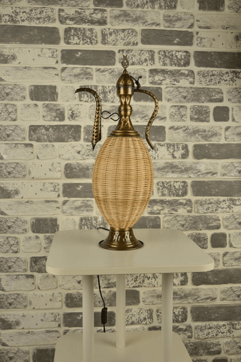 El yapımı Bambu İbrik Abajur